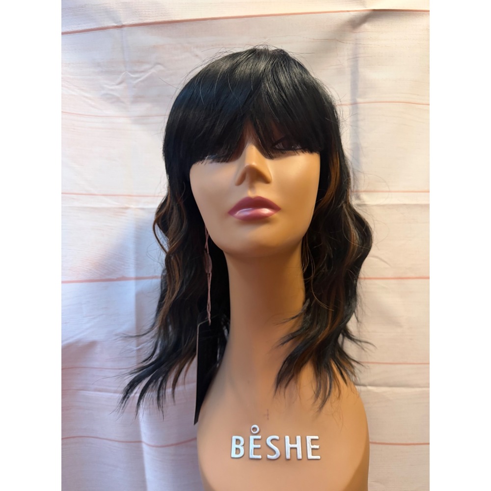 Color 2/30 banged wavy wig